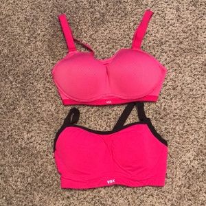 HP 🥳 2- Pink Victoria’s Secret Sports Bra’s Size 32D